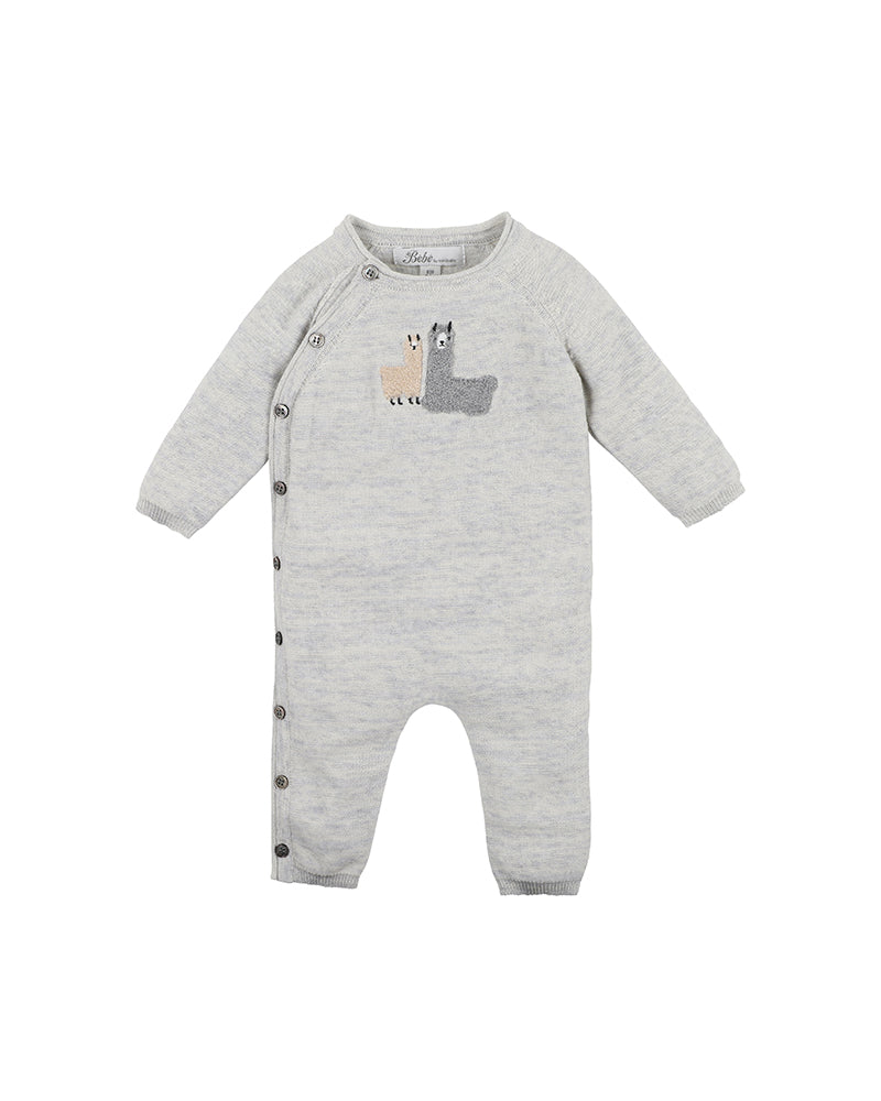 Llama knit onesie